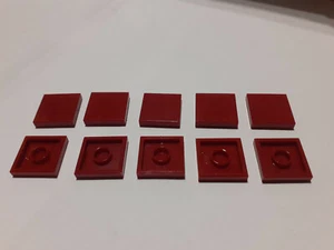 Lego "10 Stk"  3068b 	Tile 2 x 2 with Groove in Dark Red ( Dunkelrot ) - Bild 1 von 1