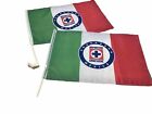 Croix bleue mexicaine football football neuf 2 drapeaux de voiture style 12 pouces x 18 pouces drapeaux