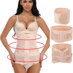 3 in 1 Postpartum Recovery Belly/Waist/Pelvis Support Band Pregnancy Body Shaper - Picture 1 of 25