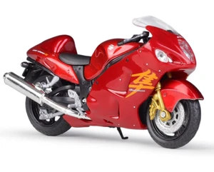 Welly 1:18 Suzuki Hayabusa GSX 1300R Motorcycle Bike Model Red New In Box - Picture 1 of 6