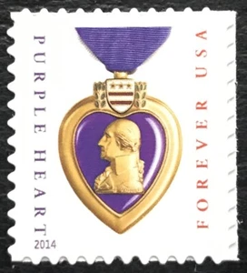 2014 Scott #4704b - Forever - PURPLE HEART - Single Stamp - Mint NH - Picture 1 of 1