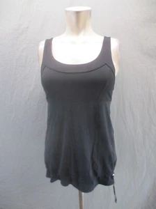 Lululemon Größe 6 Damen-Trainingstanktop schwarz quadratischer Ausschnitt Saum Kordelzug 492 - Bild 1 von 8