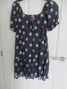 Women’s Boutique Dress Francesca's Mi Ami Floral Ruffle Blue Sz Small $56 NWT - Picture 1 of 7
