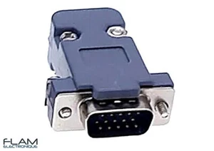 Connecteur VGA Male 15 broches + boitier / Male HD15 connector 15 pins + box - Foto 1 di 4