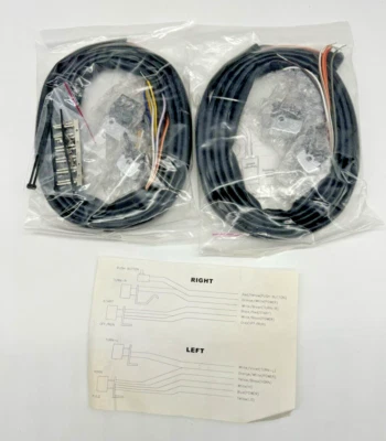 96" HANDLEBAR CHROME SWITCHES WIRING KIT EXTRA LONG FOR 96-06 HARLEY-DAVIDSON - Image 1 of 2