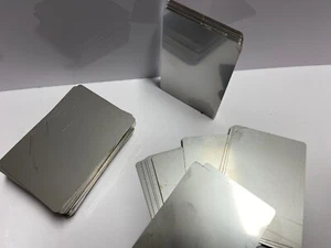 Stainless Steel Cards Blanks Stainless Steel 88mm x 63mm Laser Cut - CLEARANCE - Picture 1 of 3