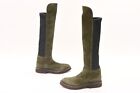 NWD $3495 Brunello Cucinelli Suede Riding Boot W/Monili Bead Knit Sz 37/7US A181