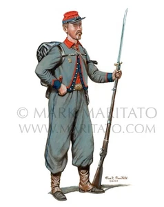 Mark Maritato Civil War Art Print 11th NY Infantry 1st Fire Zouaves Signed - Picture 1 of 1
