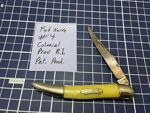 Vintage Single Blade Scaler Imperial Prov RI USA FISH Folding Pocket KNIFE - Picture 1 of 10
