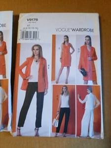 VOGUE PATTERN 9176 DRESS TOP PANTS JACKET MISSES SIZES 6-14 or 14-22 UNCUT - Picture 1 of 4