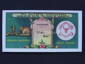 SEAFORTH HIGHLANDER Regimentswappen & Kragenabzeichen REPRINT Mitchell 1900 - Bild 1 von 1