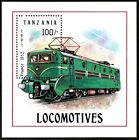 Tanzania 1992   Locomotives French Train   Souvenir Sheet   Scott 807   Mnh
