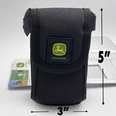 John Deere Black Holster Case Pouch w/Strap for Tools Sport Camp Utility Phone - Image 1 of 4
