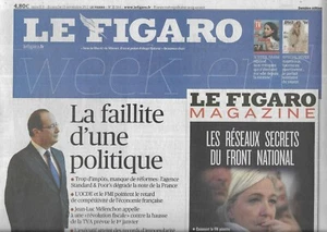 The Figaro No 21544 09/11/2013 Politique D'Holland Sanctionnée / Dsk / XV Of - Picture 1 of 3