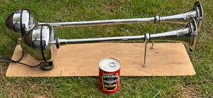 Rare Lucas Windtone Herald King Of The Road Trumpet Air Horns Lorry Truck VGC - Picture 1 of 17