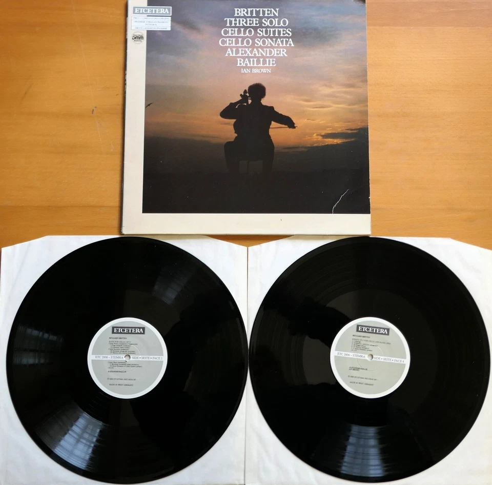 Britten Three Solo Cello Suites Sonata Alexander Baillie 2LP Etcetera ETC 2006 - Image 1 of 4