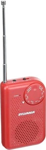 Portable Am/fm Pocket Radio With Built-in Speaker, Red - Picture 1 of 11