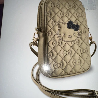 Official Hello Kitty Quilted Bows Universal Phone Bag with Strap - New - Image 1 of 4