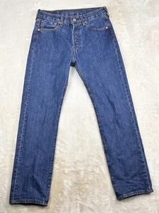 Levis 501 Jeans Men's 29x30 Blue Straight Leg Regular Fit Button Fly Medium Wash - Picture 1 of 7