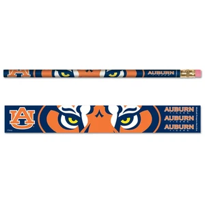 AUBURN TIGERS TEAM LOGO 6-PACK PENCILS NEW WINCRAFT 🐯 - Picture 1 of 1