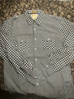 Sovereign Code Shirt Mens XL  Black Checkered Long Sleeve Pockets Button Up - Image 1 of 2