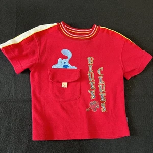 Vintage Blues Clues Shirt Toddler 4T Cartoon Top Short Sleeve Pocket Lizard - Picture 1 of 10