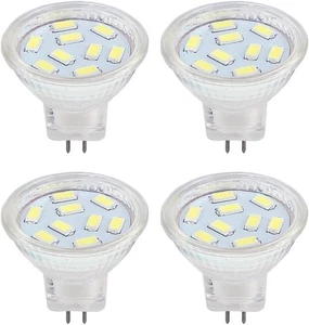 LED MR11 Light Bulbs 2W, 12V 20W Halogen 4 Count (Pack of 1), Mr11-2w-6000k - Picture 1 of 15