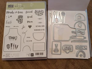 Stampin UP APRON OF LOVE Stamp Set & APRON BUILDER Framelites Dies- Baking - Picture 1 of 3