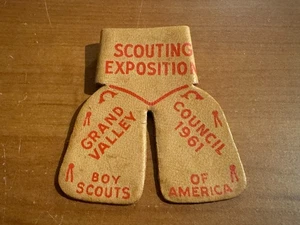 BSA, 1961 Exposition Leather Chaps Neckerchief Slide, Grand Valley Council - Picture 1 of 2