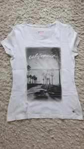 Weisses T-Shirt mit California-Print, Mustang, Gr. M - wie Neu - Bild 1 von 3