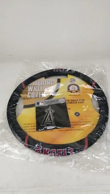 New MLB Los Angeles Angels Auto Truck Steer Wheel Cover & Chrome Emblem Decal - Image 1 of 4