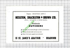 Hesleton Shackleton & Brown Ltd Bradford Butchers Advert - 1957 Cutting