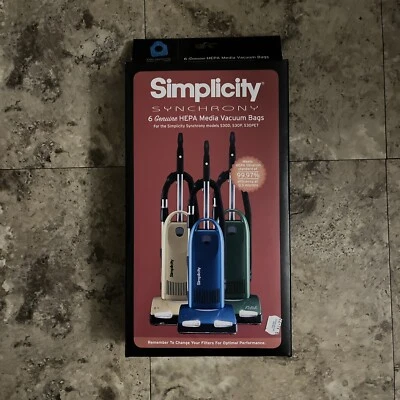 Simplicity Genuine Synchrony Type N Hepa Bags for S30D, S30P, S30Pet SNH-6 6pk - Image 1 of 4