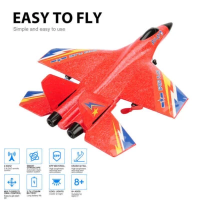 2.4G SU-27 RC Airplane 3-Axis Gyro Fighter Remote Control Glider RTF Fixed Wing - Image 1 of 4