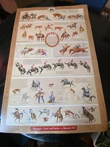 RARE 1981 Sam Savitt Professional Rodeo Cowboys Assoc. Wrangler Jeans Poster - Picture 1 of 10