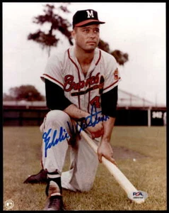 Eddie Mathews 8 x 10 Photo Signed Auto PSA/DNA Authenticated Braves ID:452295 - Picture 1 of 4
