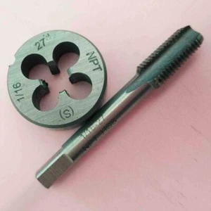 HSS 60° Tapered pipe thread 1/16"-27 NPT Plug Tap Die Threading Tool for Machin - Picture 1 of 8