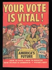 Your Vote Is Vital! 1952 Promotional Voting Giveaway Premium NM- Harvey File