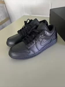 Size 12 - Air Jordan 1 2022 Low Triple Black - Picture 1 of 10