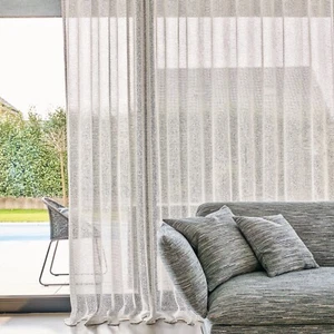 SALE % 1 Stück MALAIKA*140 cm breit x 2,90 Meter hoch grau-weiss Baumwolle Jab - Bild 1 von 5