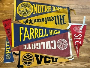 NCAA COLLEGE Pennant Flag Banner Lot High School Notre Dame - Picture 1 of 12