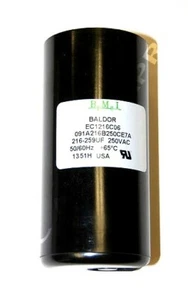 EC1216C06SP BALDOR START CAPACITOR MODEL L1410T 216-256 UF MFC 250 VAC 50/60 HZ - Picture 1 of 2