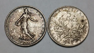 1x 1960 France 5 Francs - 83.5% Silver - Sower - One Coin - Picture 1 of 2