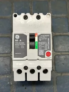 Interruptor de circuito GE TEYL3060B 3 polos 60 amperios 120/240 VCA @100ka, 480Y/277 VCA @65ka - Imagen 1 de 9