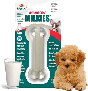 Sporn Marrow Milkies Dog Chew, X-Small Size Name:X-Small Colour Name:Clear - Picture 1 of 12