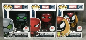 Funko POP Marvel Spider-Armor MKIII Scream Symbiote Superior Octopus Exclusive - Picture 1 of 6