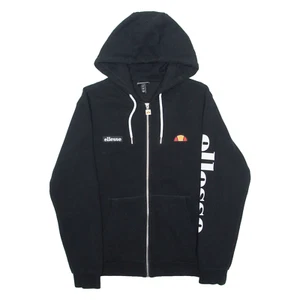 ELLESSE Womens Black Hoodie Full Zip UK 8 - Picture 1 of 6