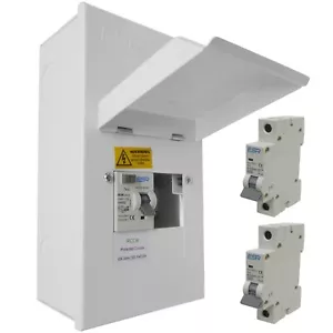 2 Way Metal Consumer Unit with 63A RCD and Choice of MCB - Picture 1 of 11
