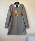 Simply Southern Gray Sleepshirt Size Large Sherpa Lined "Good Vibes"