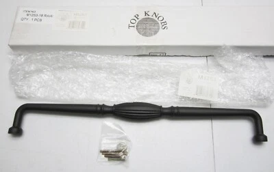 NEW Top Knobs TUSCANY 18" c-c HANDLE APPLIANCE DOOR PULL, Rust Finish (Black) - Image 1 of 2